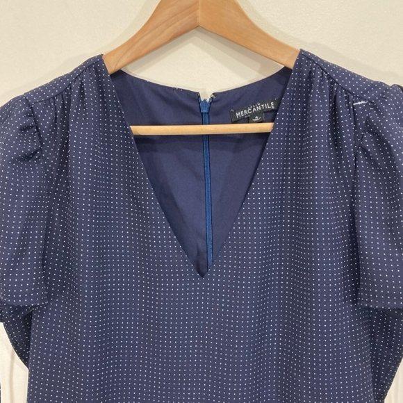 2/$75 J.Crew Polka Dot Tie Sleeve Flutter Dress - Picture 4 of 13